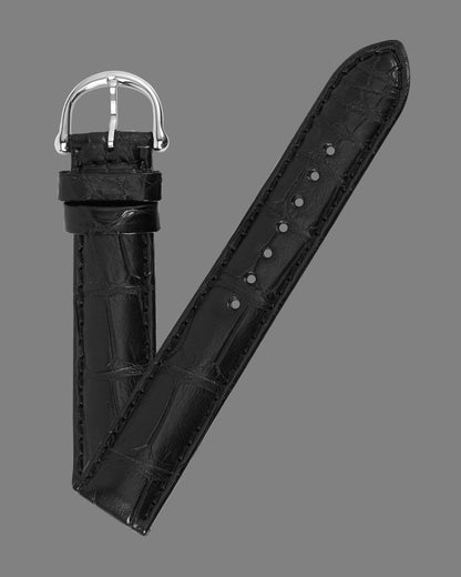 Maurice Lacroix 17mm x 16mm ML550-000075 Masterpiece Black Crocodile Strap