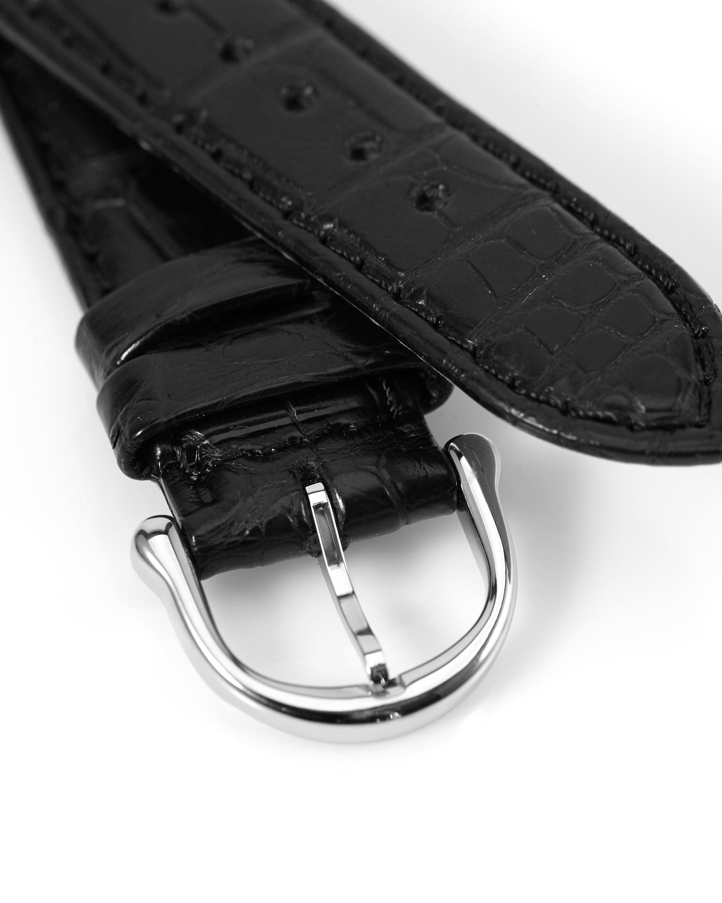 Maurice Lacroix 17mm x 16mm ML550-000075 Masterpiece Black Crocodile Strap