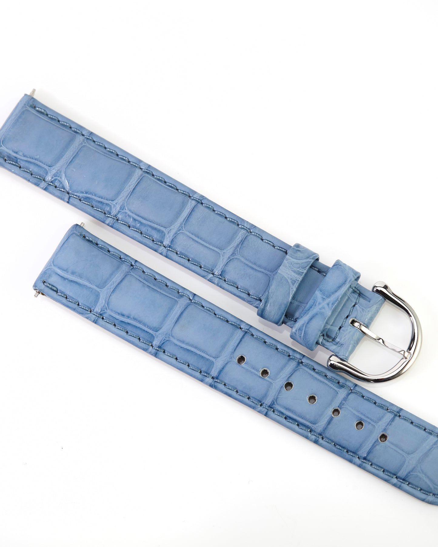 Maurice Lacroix 17mm x 16mm ML550-000097 Masterpiece XL Denim Blue Crocodile Strap