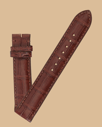 Maurice Lacroix 17mm x 16mm ML550-000104 Masterpiece Chestnut Alligator Strap