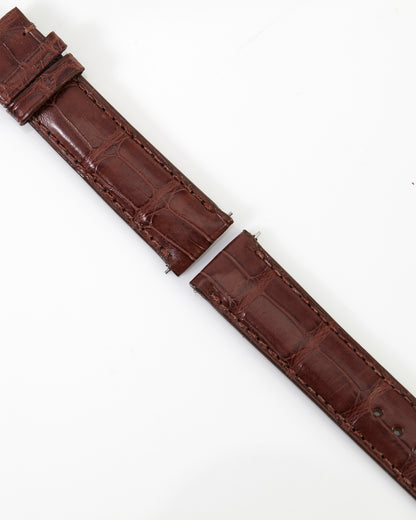 Maurice Lacroix 17mm x 16mm ML550-000104 Masterpiece Chestnut Alligator Strap