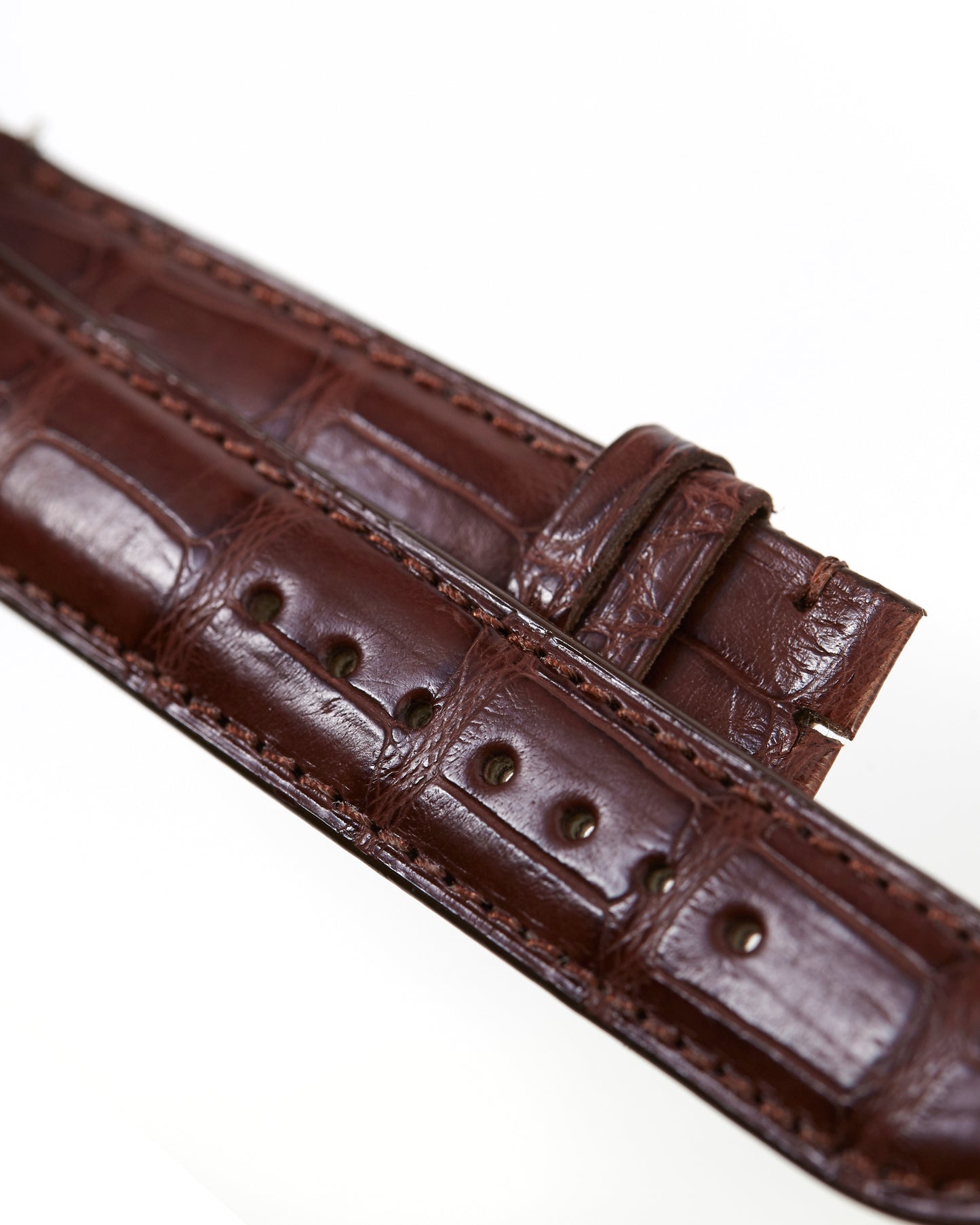 Maurice Lacroix 17mm x 16mm ML550-000104 Masterpiece Chestnut Alligator Strap