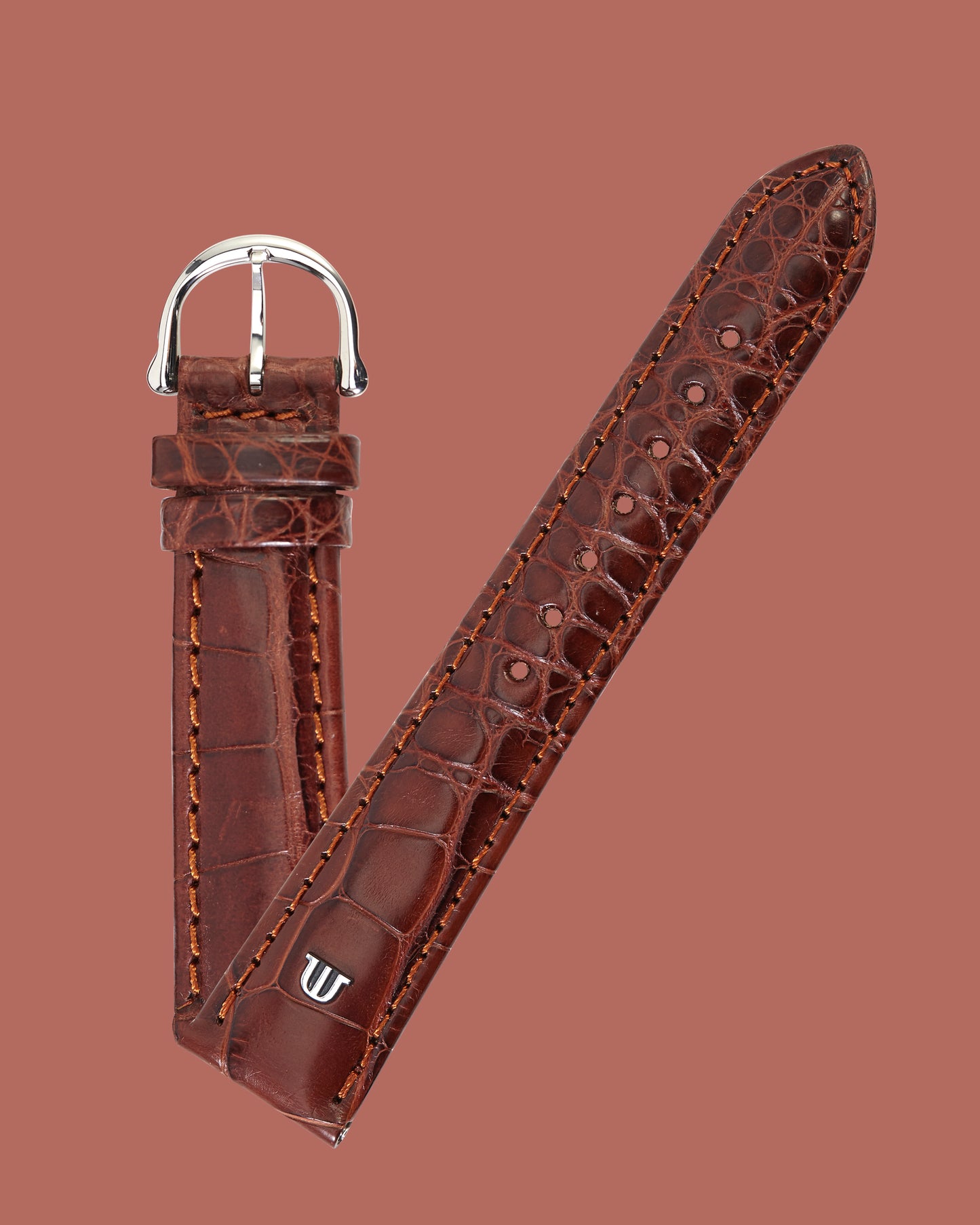 Maurice Lacroix 19mm x 17mm ML550-000020 Masterpiece Chestnut Crocodile Strap