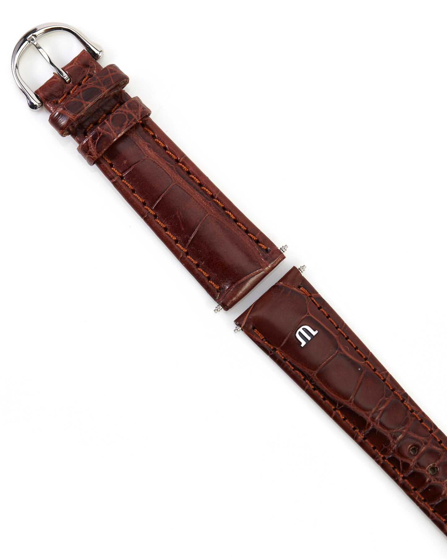 Maurice Lacroix 19mm x 17mm ML550-000020 Masterpiece Chestnut Crocodile Strap