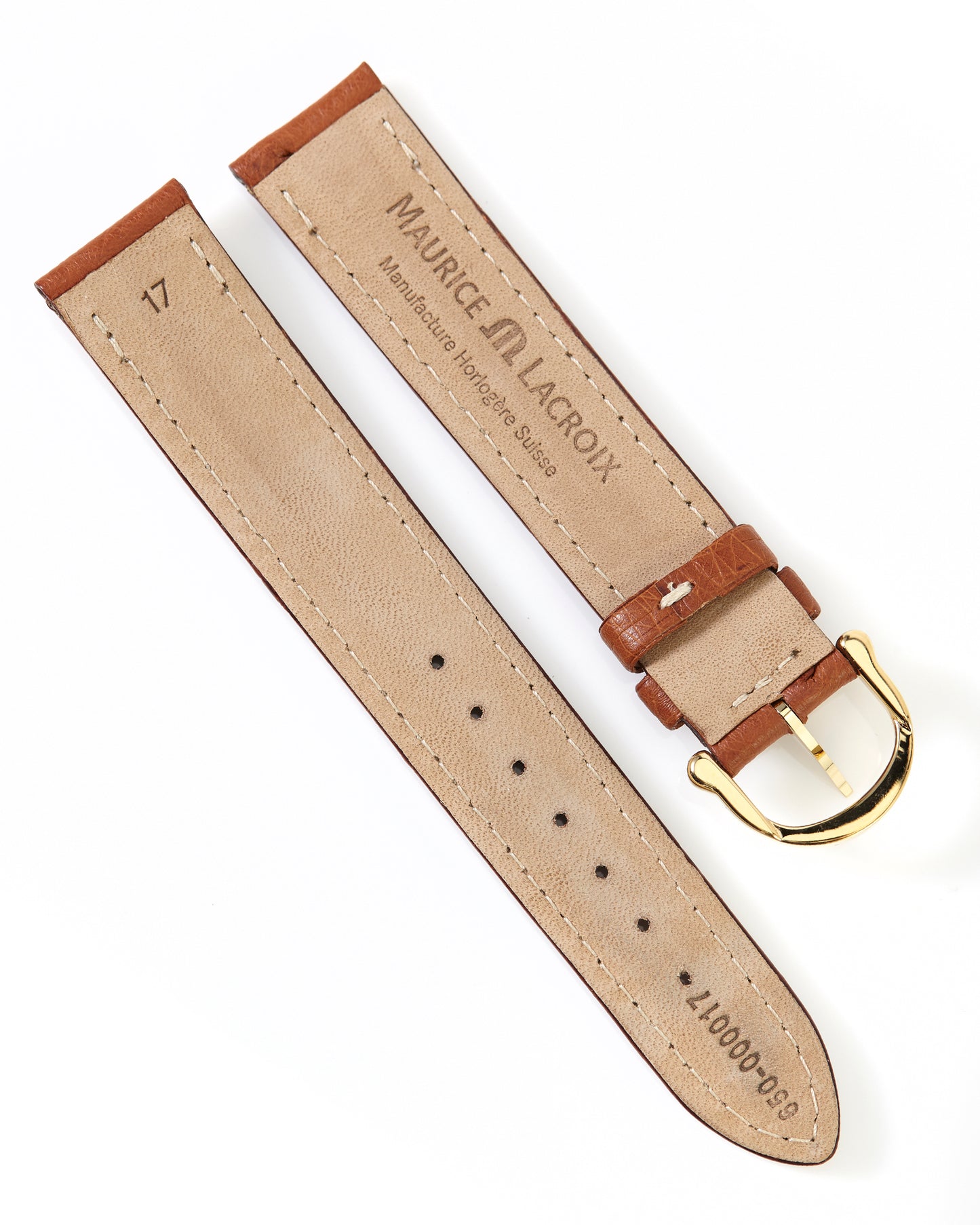 Maurice Lacroix 17mm x 16mm ML650-000017 Fiaba Chestnut Ostrich Strap