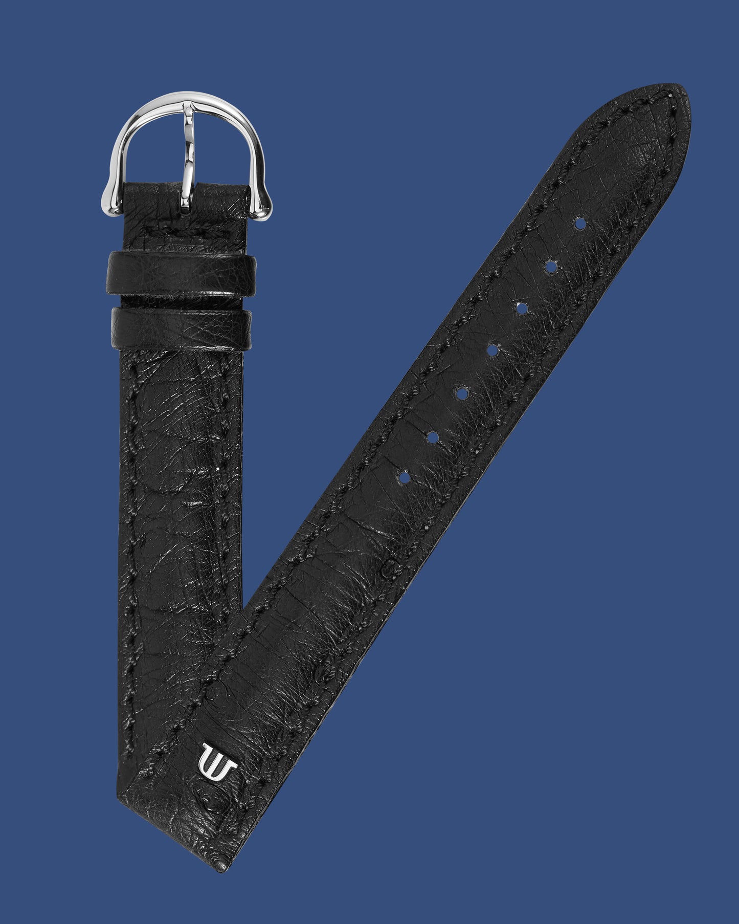 Maurice Lacroix 17mm x 16mm ML655-000008 Fiaba Black Ostrich Strap