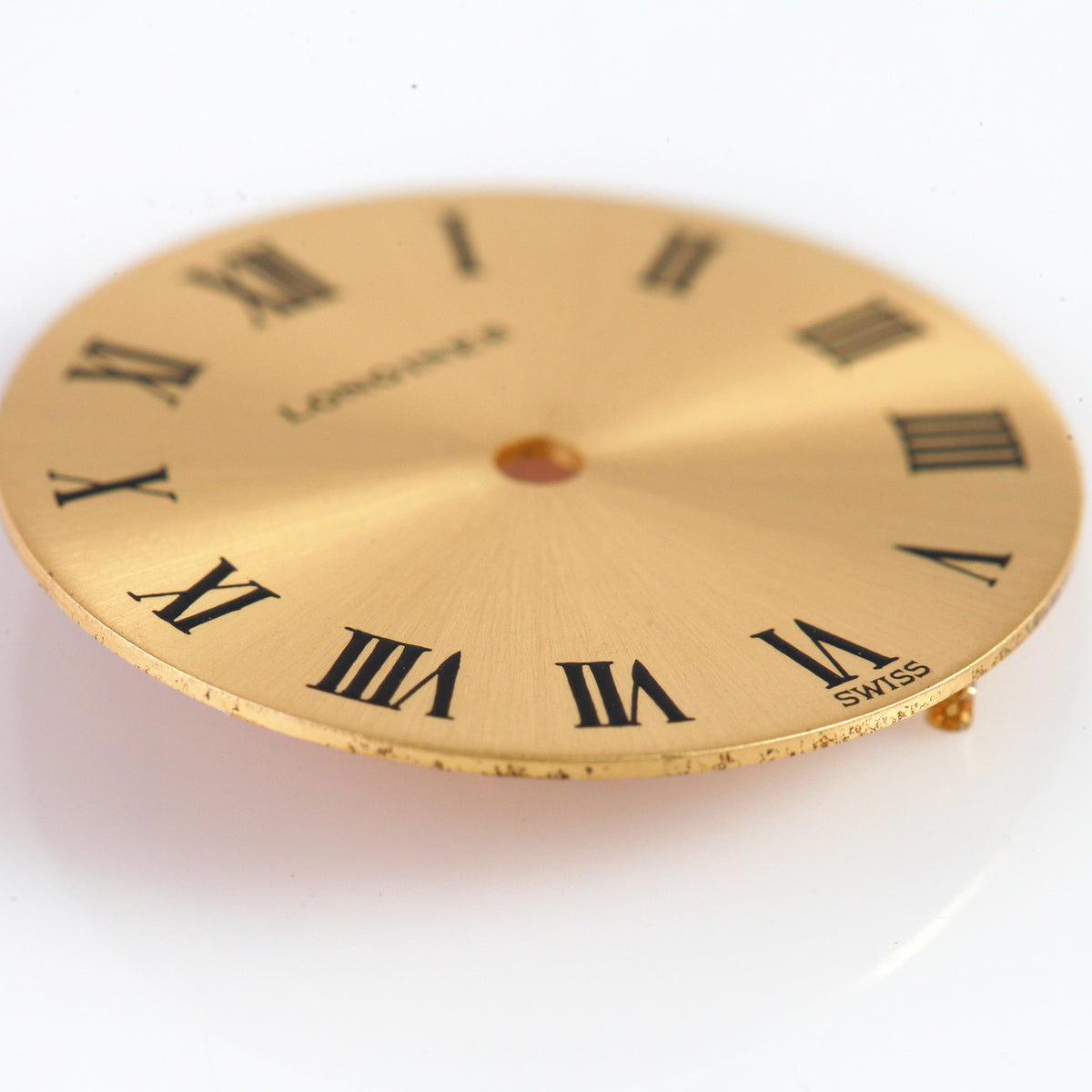 Vintage Longines Watch Dial – Gold Sunburst – Roman Numerals