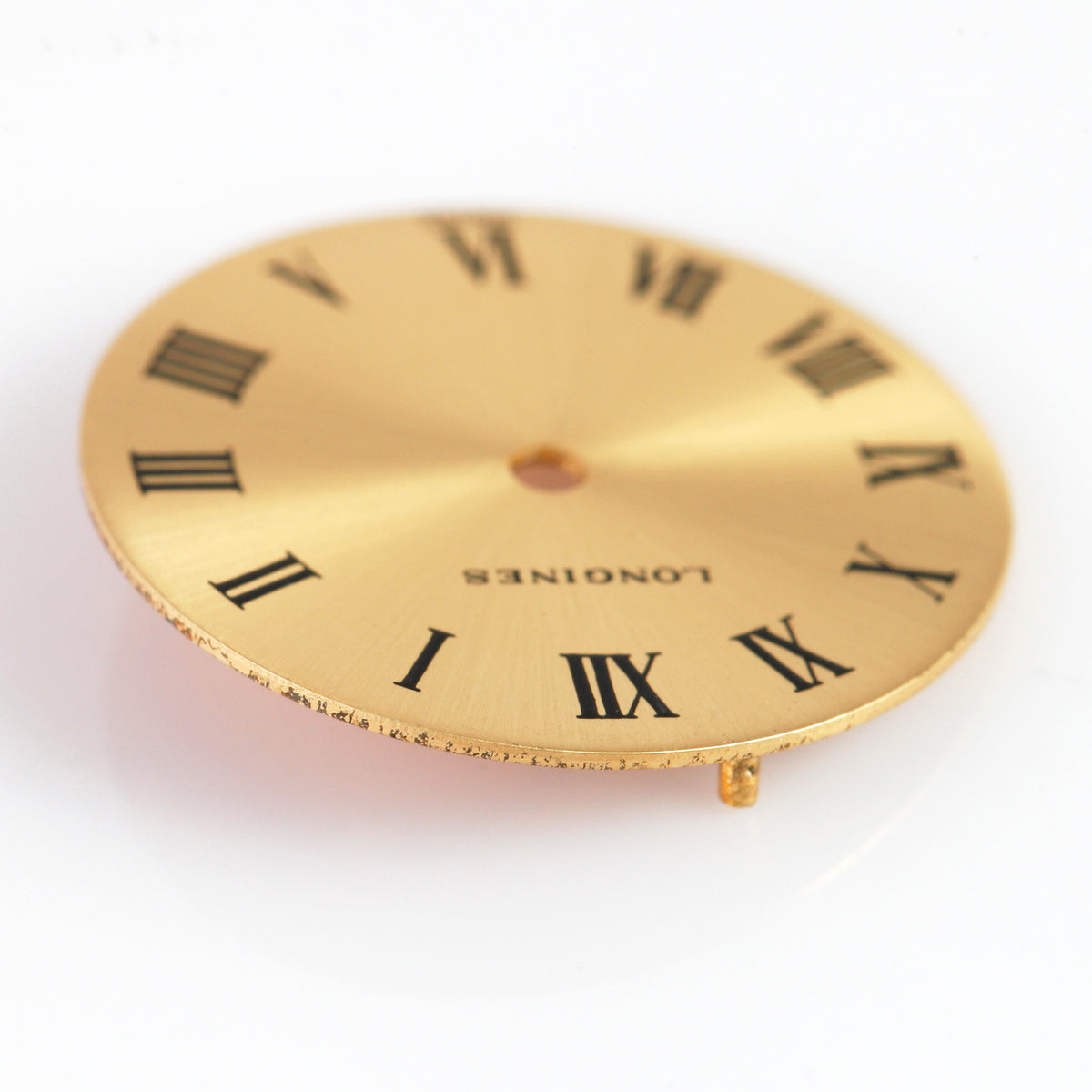 Vintage Longines Watch Dial – Gold Sunburst – Roman Numerals