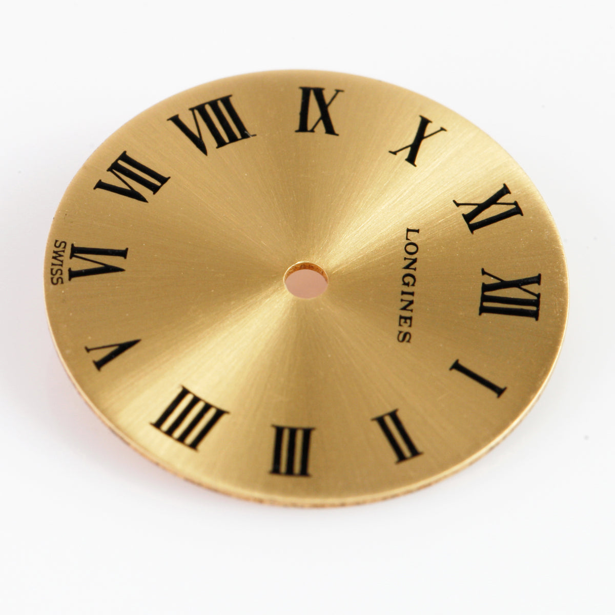 Vintage Longines Watch Dial – Gold Sunburst – Roman Numerals