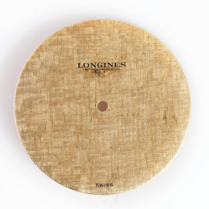 Vintage Longines Watch Dial – Gold Textured Linen Finish