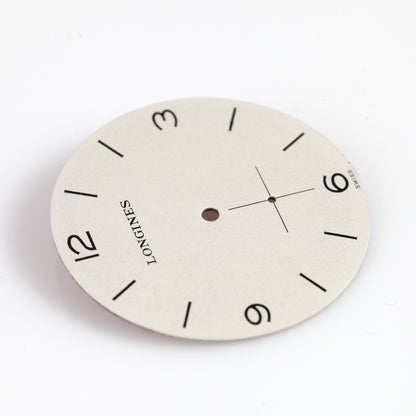 Vintage Longines Watch Dial – White Matte Arabic Numerals – Sub-Seconds Crosshair