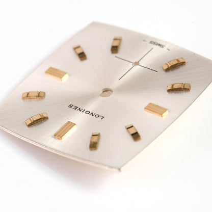 Vintage Longines Watch Dial – Silver Sunburst – Square Crosshair Sub-Seconds