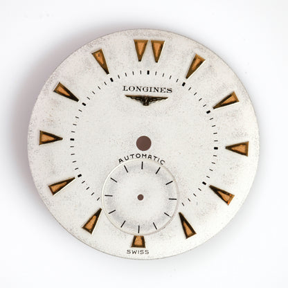 Vintage Longines Automatic Watch Dial Silver Sub Seconds Gold Triangle Swiss