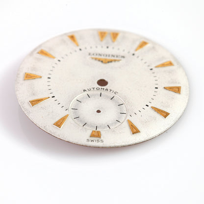 Vintage Longines Automatic Watch Dial Silver Sub Seconds Gold Triangle Swiss