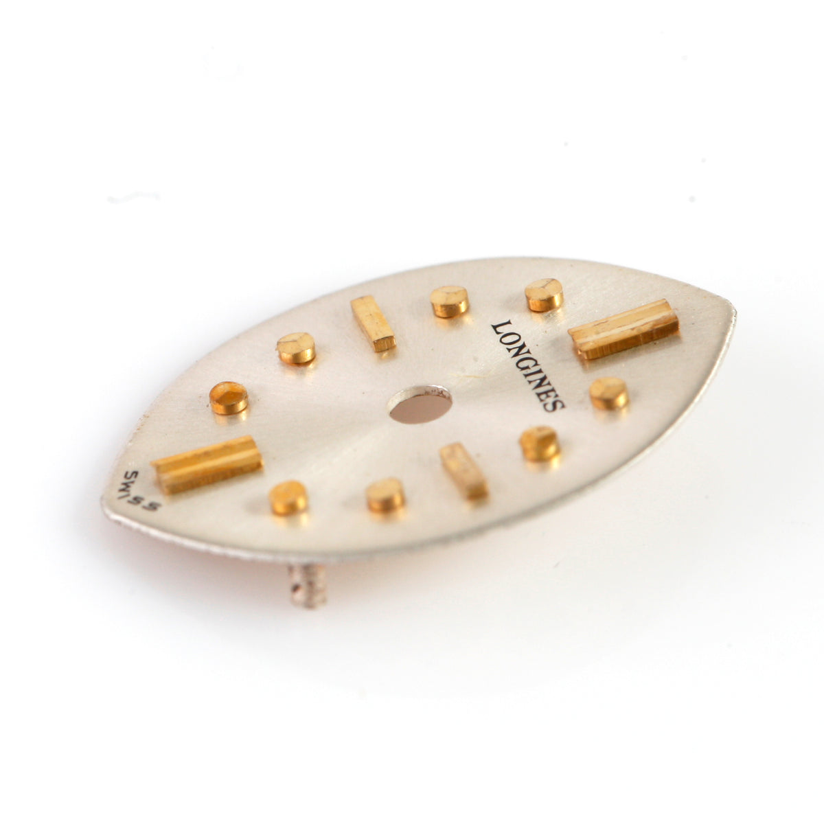 Vintage Longines Ladies Watch Dial Teardrop Marquise Silver Gold Swiss Rare