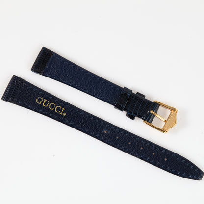 Gucci 3000L 13mm Blue Ladies Leather Band w/ 10mm Original Gucci Buckle