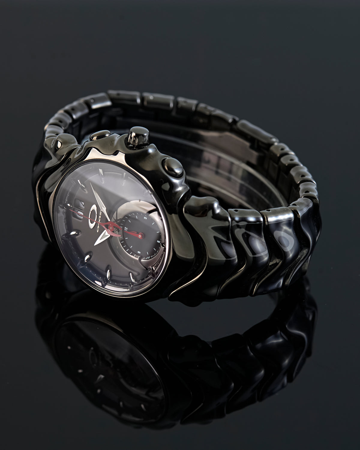 Oakley Judge Stealth Black Chronograph Watch PVD Stainless Steel Swiss Quartz