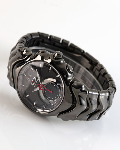 Oakley Judge Stealth Black Chronograph Watch PVD Stainless Steel Swiss Quartz