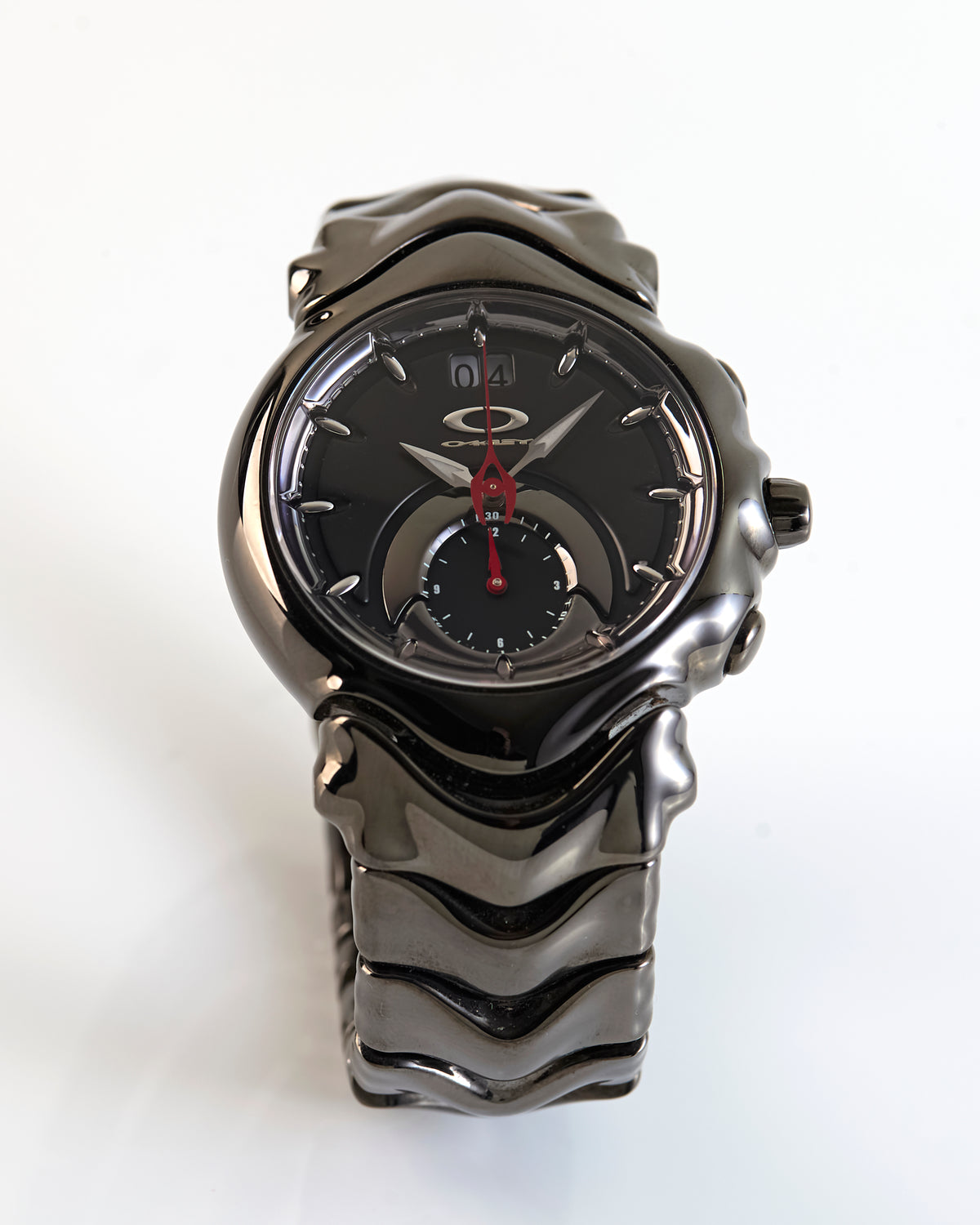 Oakley Judge Stealth Black Chronograph Watch PVD Stainless Steel Swiss Quartz