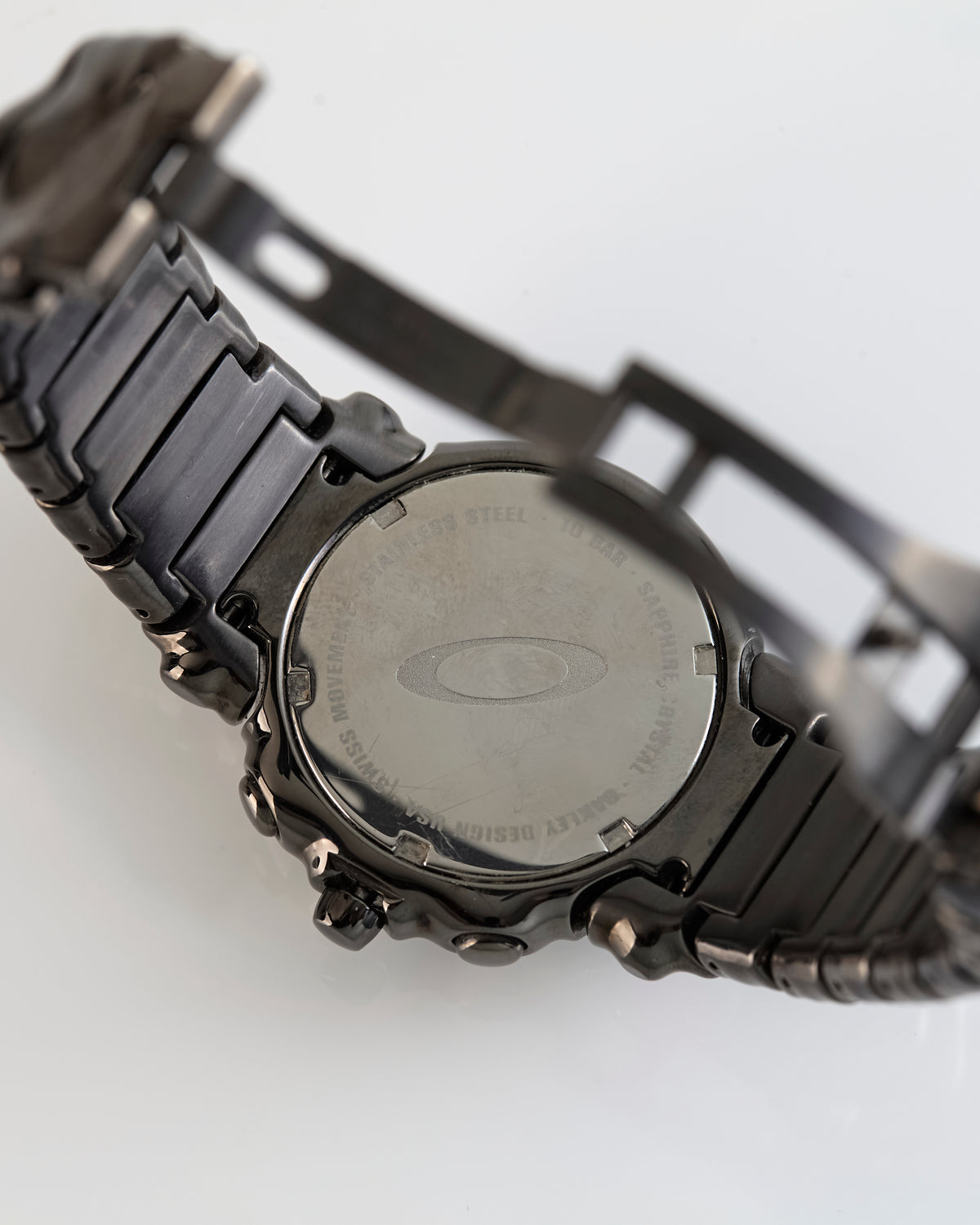 Oakley Judge Stealth Black Chronograph Watch PVD Stainless Steel Swiss Quartz