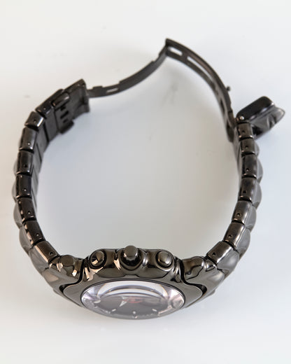 Oakley Judge Stealth Black Chronograph Watch PVD Stainless Steel Swiss Quartz