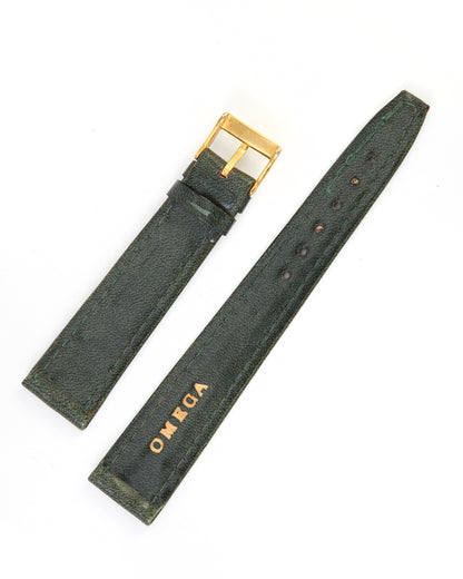 Omega Vintage RARE NOS Green Leather Strap 18mm x 14mm