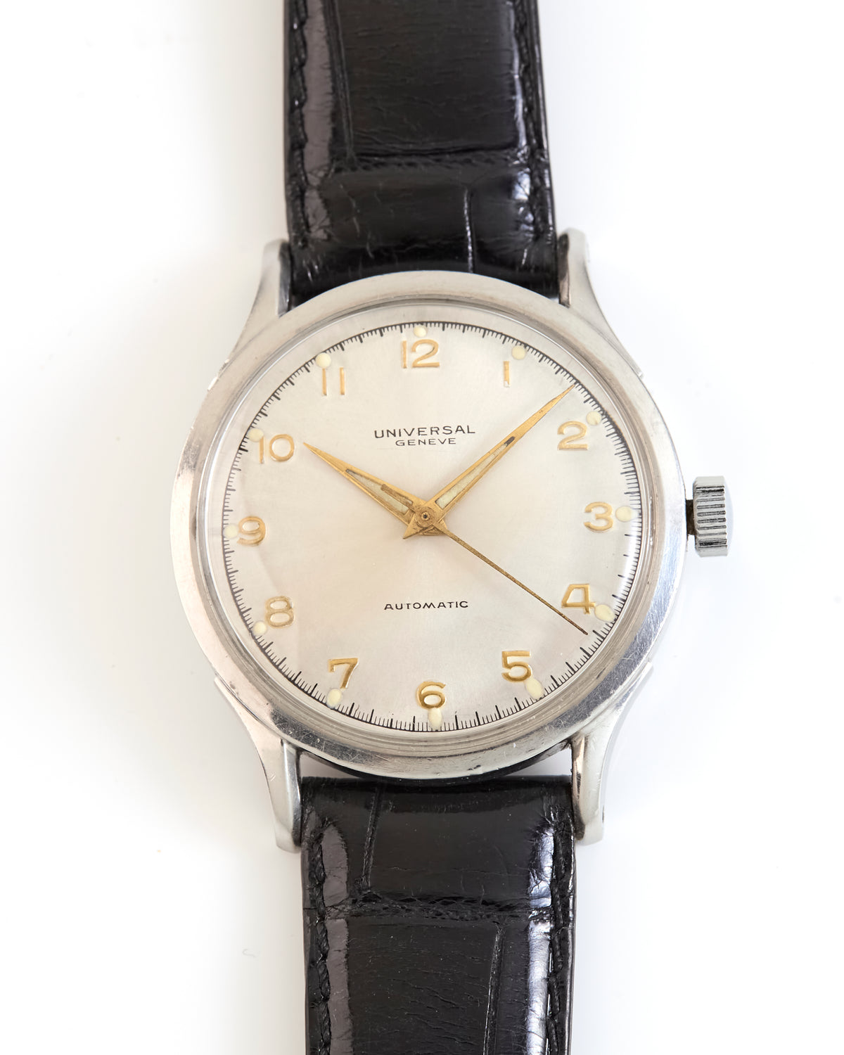 Universal Geneve Vintage Stainless Steel Manual-Wind Wristwatch.