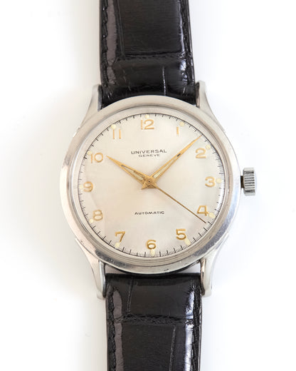 Universal Geneve Vintage Stainless Steel Manual-Wind Wristwatch.