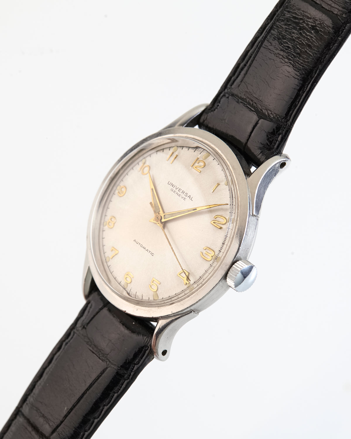 Universal Geneve Vintage Stainless Steel Manual-Wind Wristwatch.