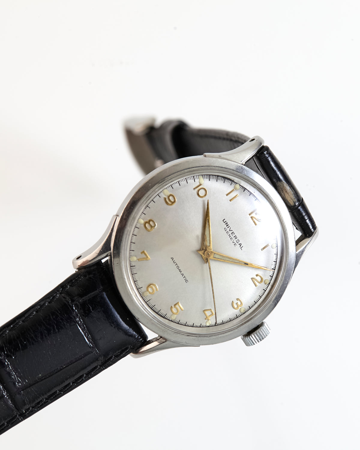 Universal Geneve Vintage Stainless Steel Manual-Wind Wristwatch.