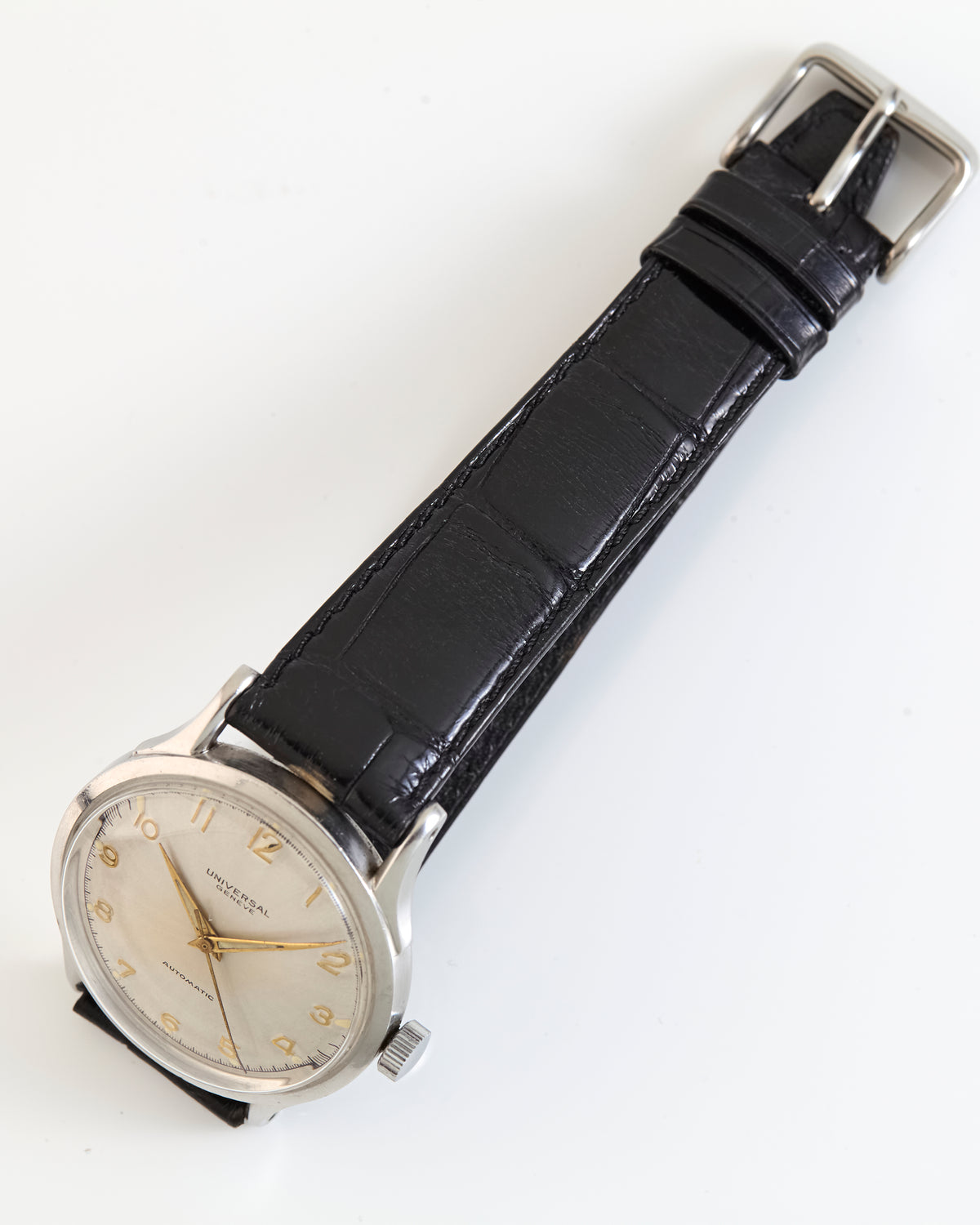 Universal Geneve Vintage Stainless Steel Manual-Wind Wristwatch.