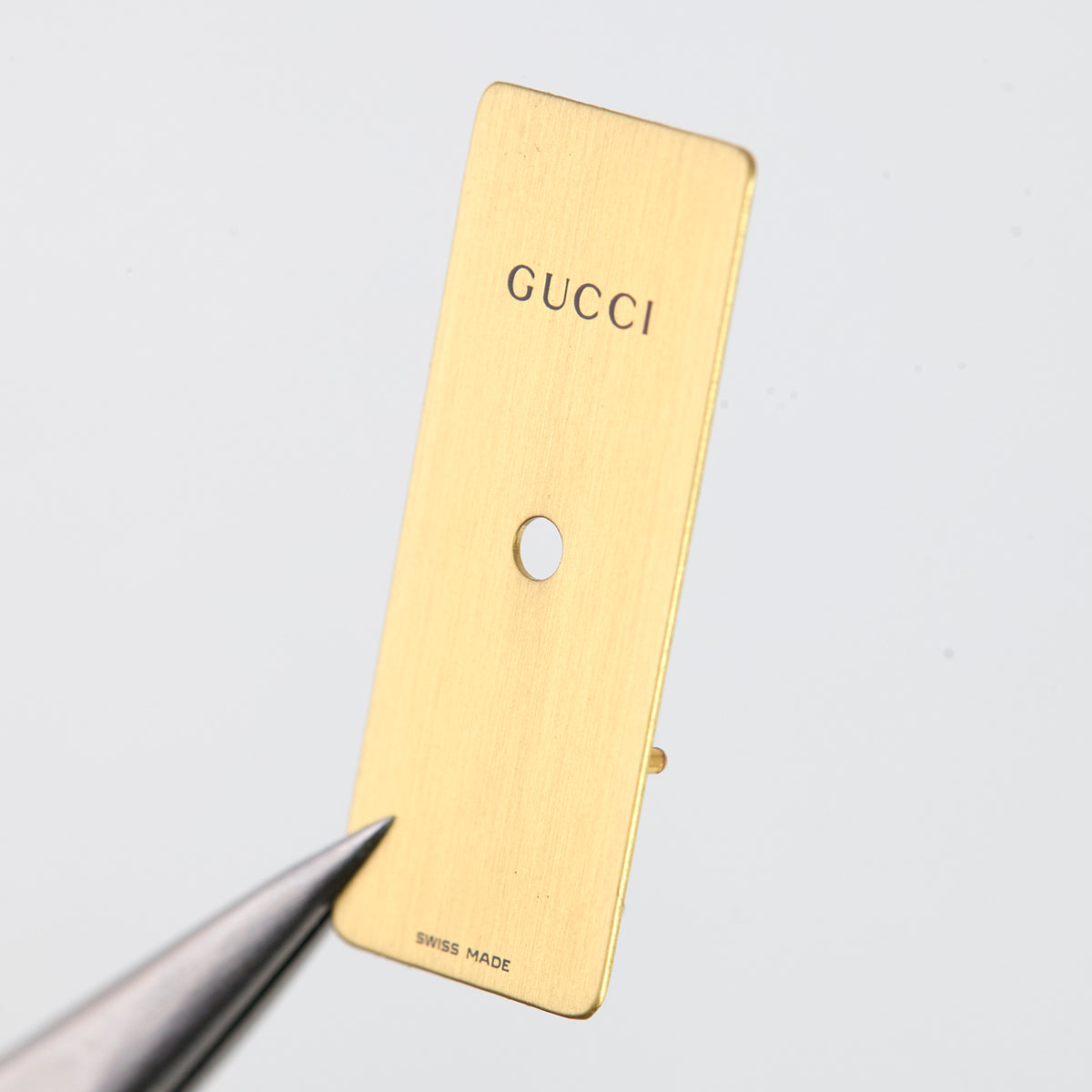 Gucci 051.014.1 Swiss Made Watch Dial Rectangular Brushed Gold Replacement