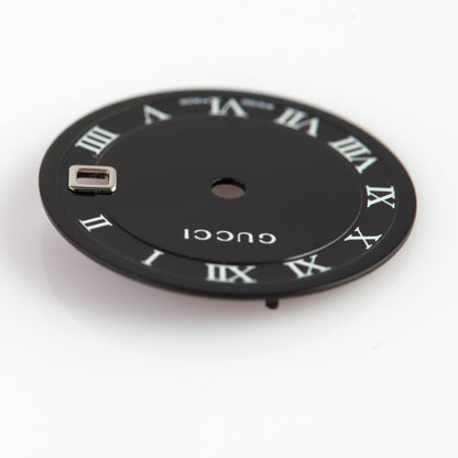 Gucci Swiss Made Watch Dial Black White Roman Numerals Date Replacement