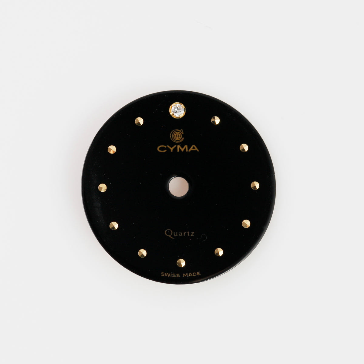 CYMA 204.209YPYP Watch Dial & Hands Black Gold Swiss Made Quartz Replacement