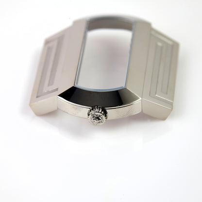 Versace VERB0017 Watch Case Silver Tone Stainless Steel Greca Replacement
