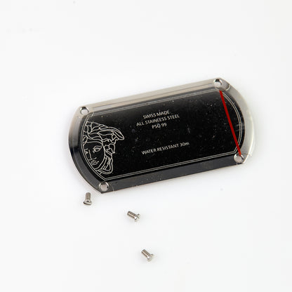Versace VERB0017 Watch Case Silver Tone Stainless Steel Greca Replacement