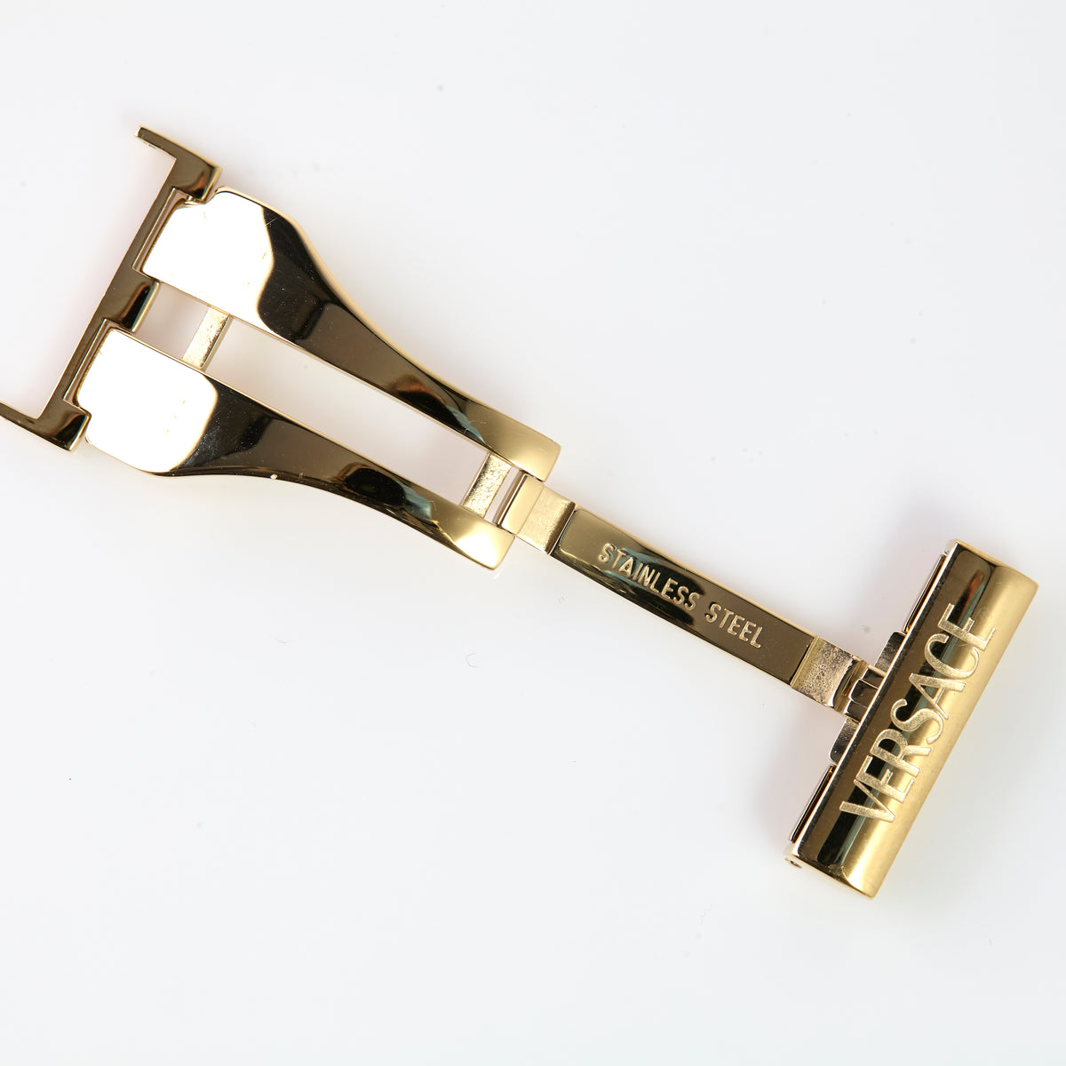 Genuine Versace Watch Deployment Clasp Gold Tone Stainless Steel Buckle OEM