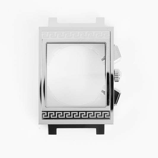 Versace VERB0019 Stainless Steel Watch Case Set Greca Crystal Crown Swiss Made