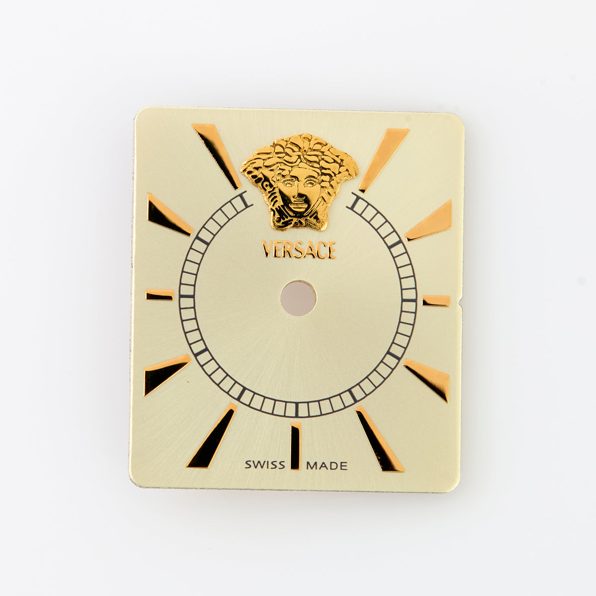 Versace watch dial, gold-tone sunburst finish. Reference VERX0041