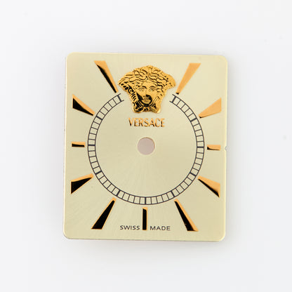 Versace watch dial, gold-tone sunburst finish. Reference VERX0041