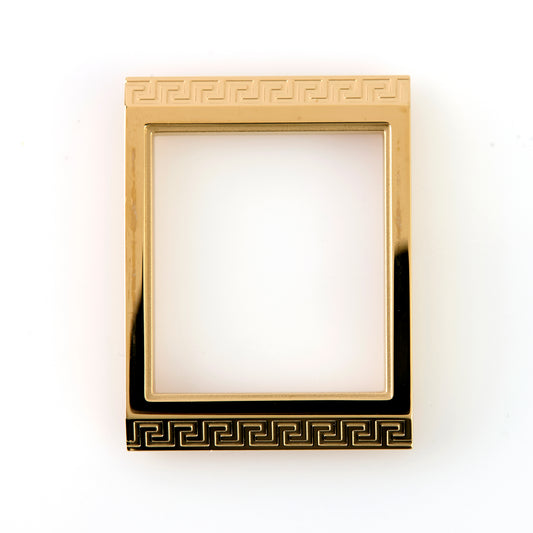 Versace VERL0010 Gold Tone Rectangular Watch Bezel Greca Greek Key Replacement