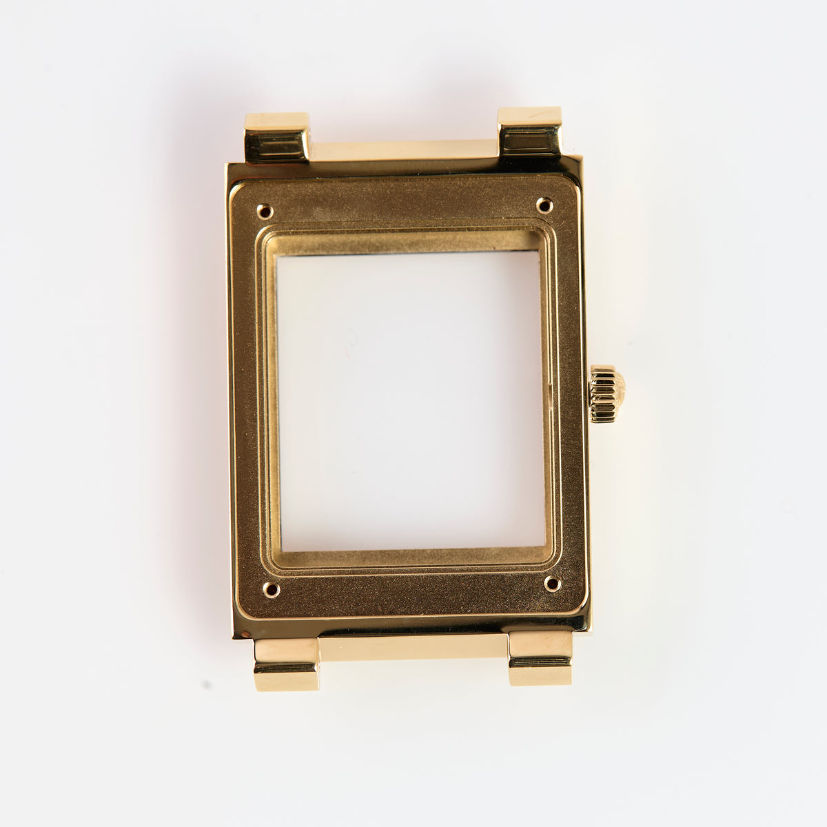 Versace Gold Tone Rectangular Watch Case Greca Greek Key Replacement Part
