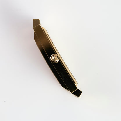 Versace Gold Tone Rectangular Watch Case Greca Greek Key Replacement Part
