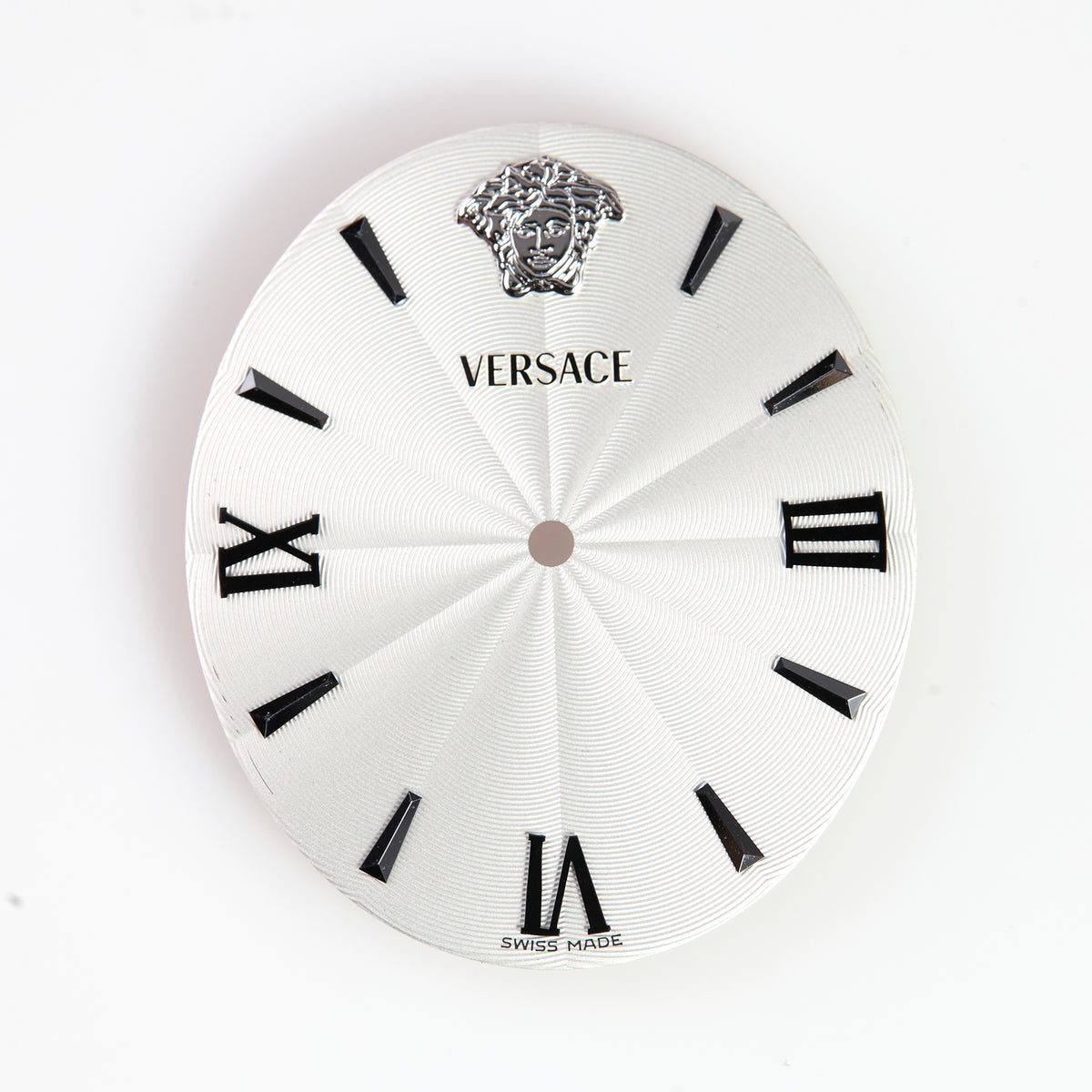 Versace Watch Dial Silver Roman Numerals Medusa Logo OEM Replacement D3OLQ498S
