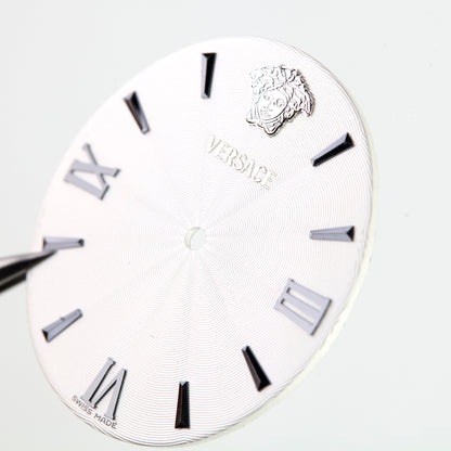 Versace Watch Dial Silver Roman Numerals Medusa Logo OEM Replacement D3OLQ498S