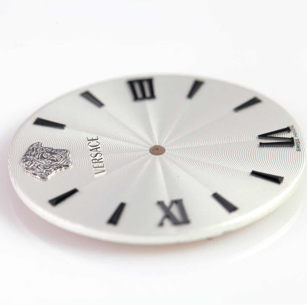 Versace Watch Dial Silver Roman Numerals Medusa Logo OEM Replacement D3OLQ498S