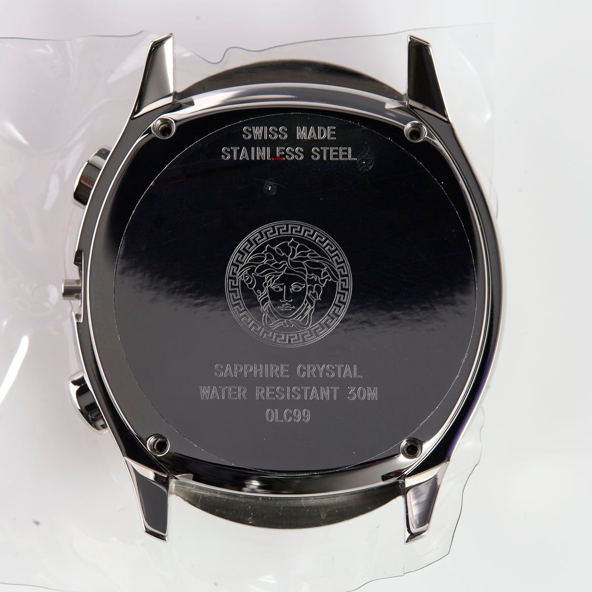 Versace Stainless Steel Chronograph Watch Case with Pushers OEM Swiss Made