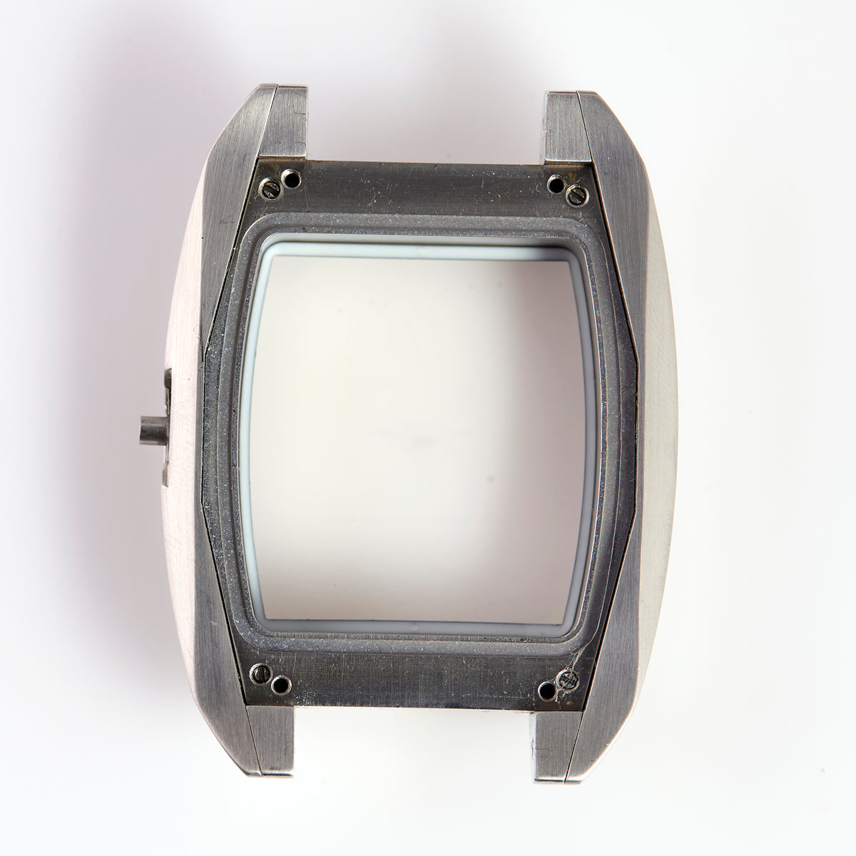 Versace Stainless Steel Square Watch Case Blue Bezel Swiss Made OEM