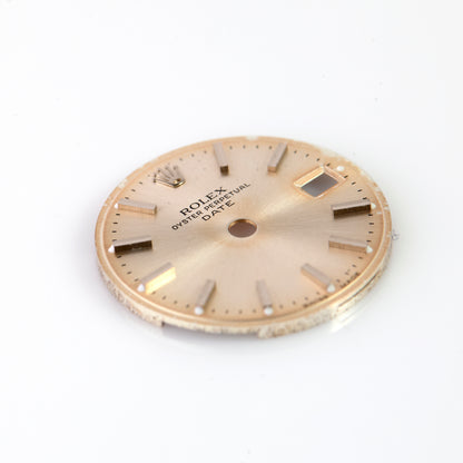 Rolex Ladies Oyster Perpetual Date Silver Vintage Distressed Dial 2035 2135