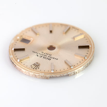 Rolex Ladies Oyster Perpetual Date Silver Vintage Distressed Dial 2035 2135